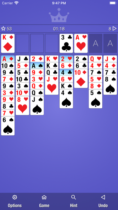 Simple Freecell Solitaire Screenshot