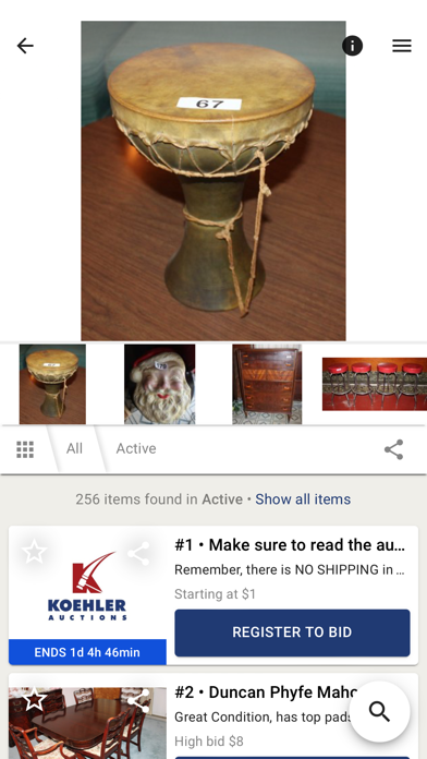 Koehler Auctions Screenshot