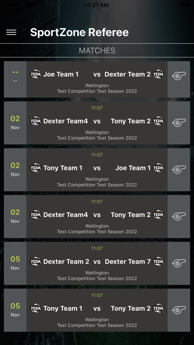 SportZone Referee Screenshot