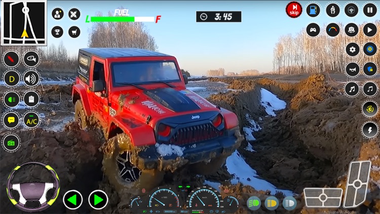 US Mud Jeep Driving Simulation