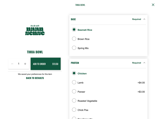 Naansense iPad screenshot 4 - Food & Drink app