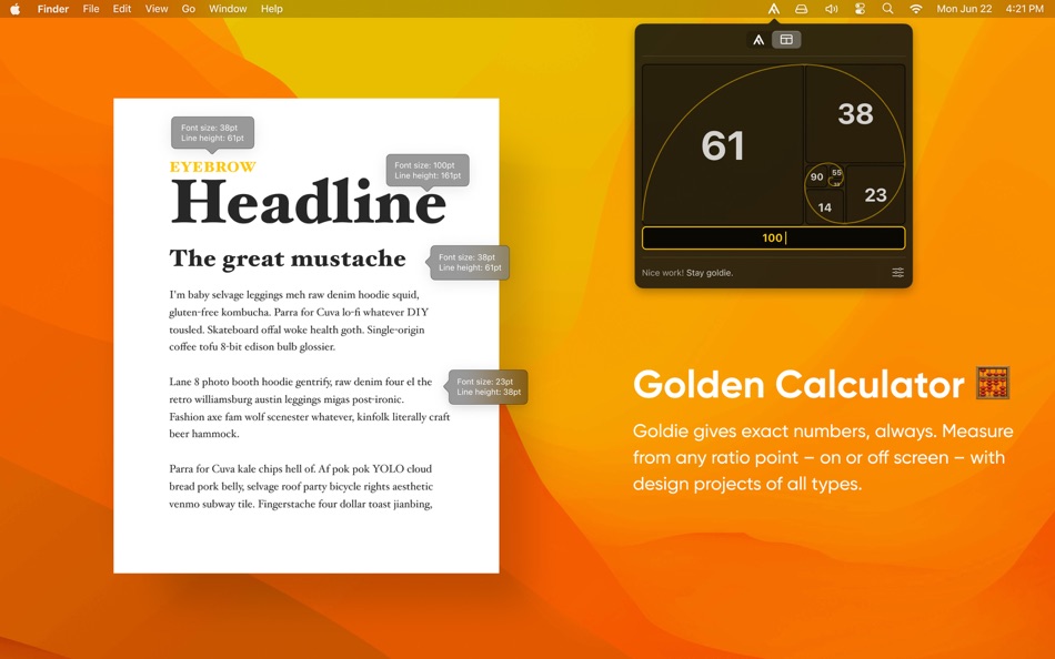 #4. Goldie App (macOS) 게시자: Ignazio Lacitignola