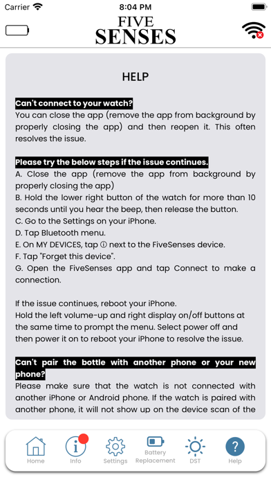 FiveSenses Watches Screenshot