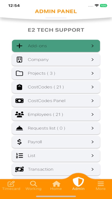 Business Tech App Screenshot