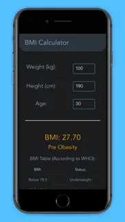 minimal bmi calculator iphone screenshot 3