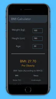 minimal bmi calculator iphone capturas de pantalla 3