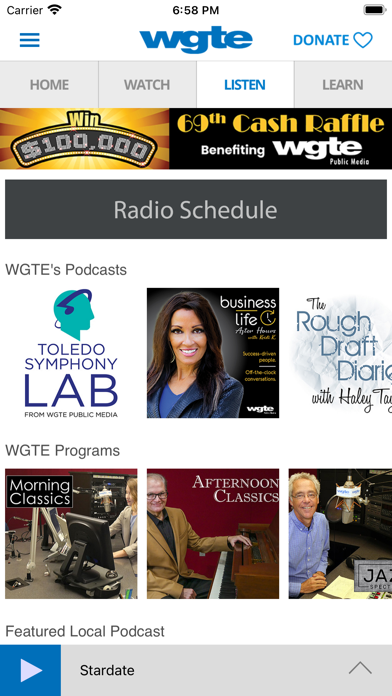 WGTE App Screenshot