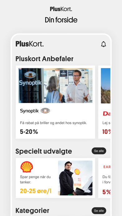 PlusKort app’en Screenshot