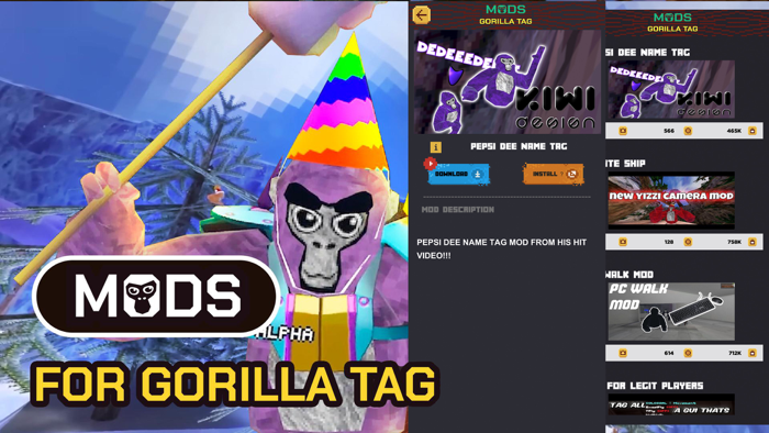 Gorilla tag Mods