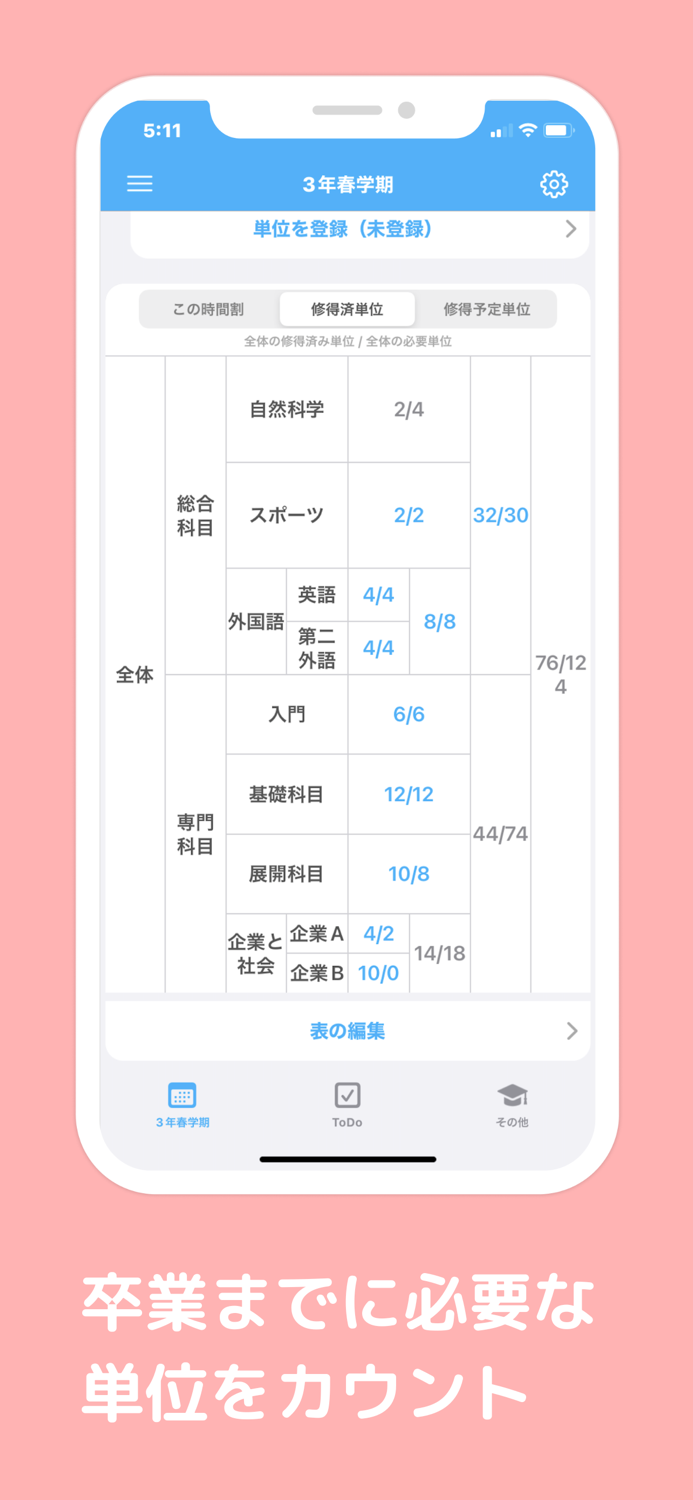 じかんわり表　大学生の時間割アプリ