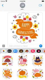 thanksgiving stickers pack app iphone screenshot 1