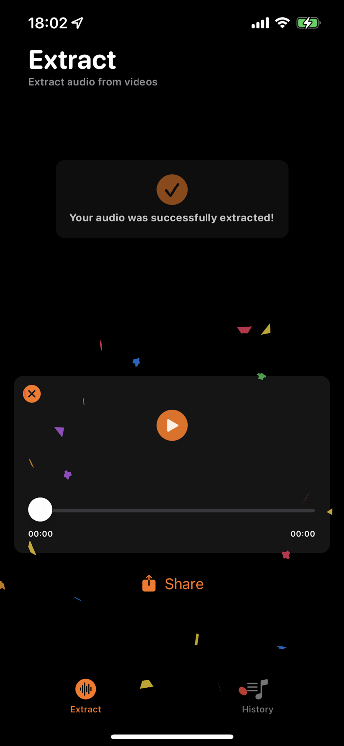 Just Audio Extract from Video
