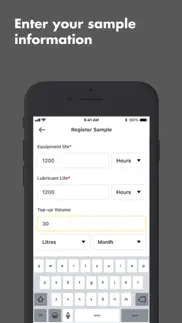 oil sample analysis iphone screenshot 2