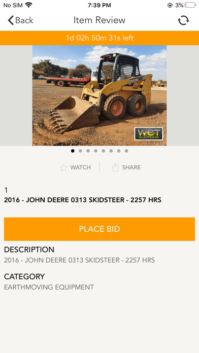 WCT AUCTIONS Screenshot