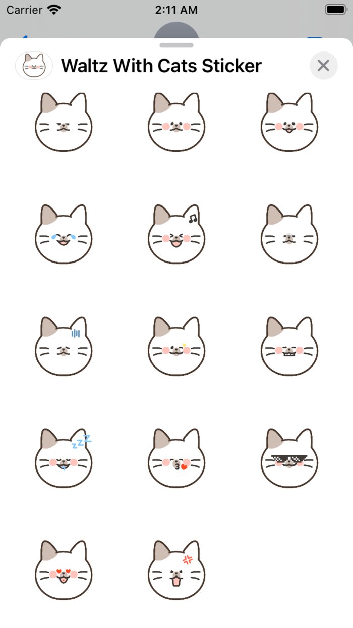 Waltz with Cats Sticker