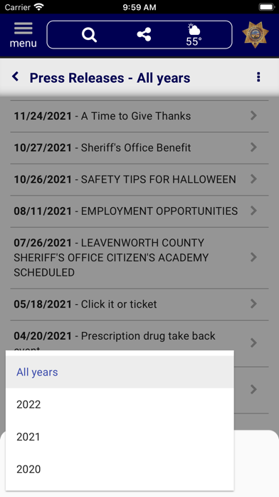 Leavenworth County KS Sheriff Screenshot