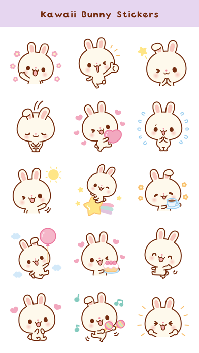 Screenshot #3 pour Kawaii Bunny Stickers (Global)