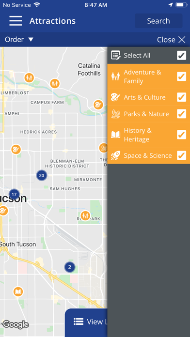 Southern Arizona Attractions Screenshot