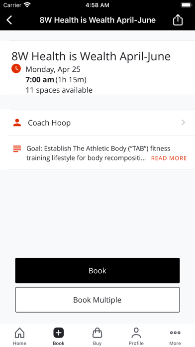 The Athletic Body Screenshot