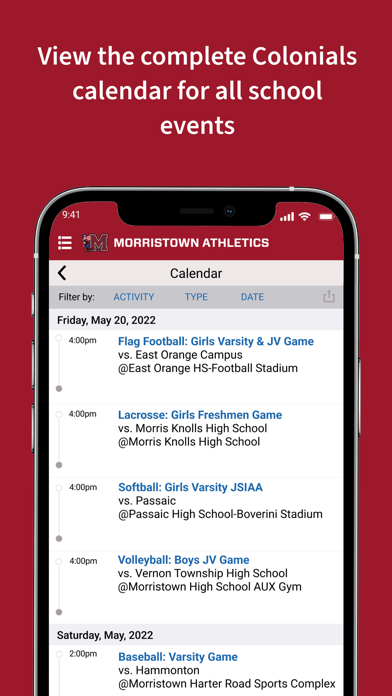 Morristown Athletics Screenshot