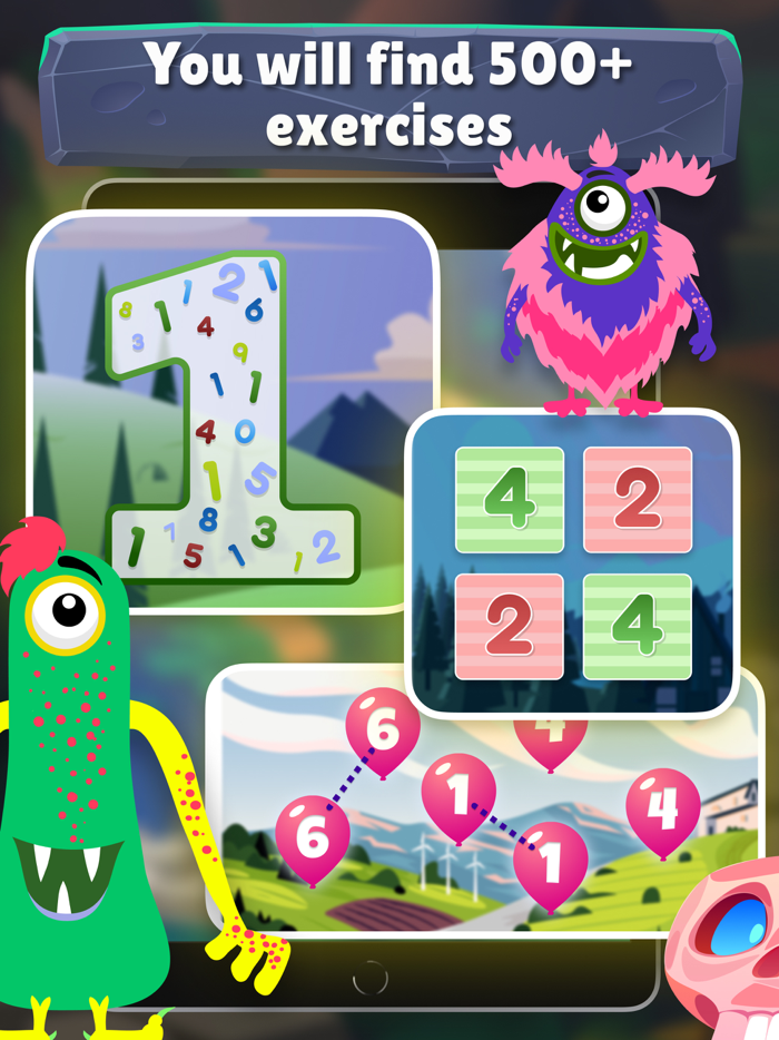 Fun Monster Math Game  Puzzle