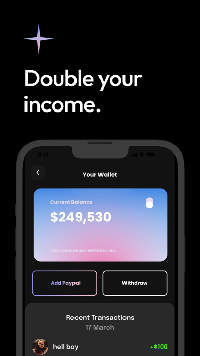 Creator Performance Marketing Screenshot