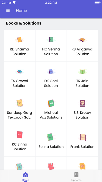 NCERT Books and Solutions Screenshot