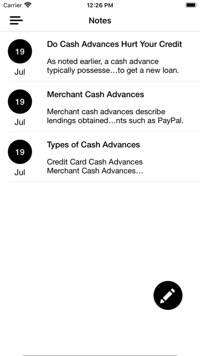 Cash Advance Loan Guide Screenshot