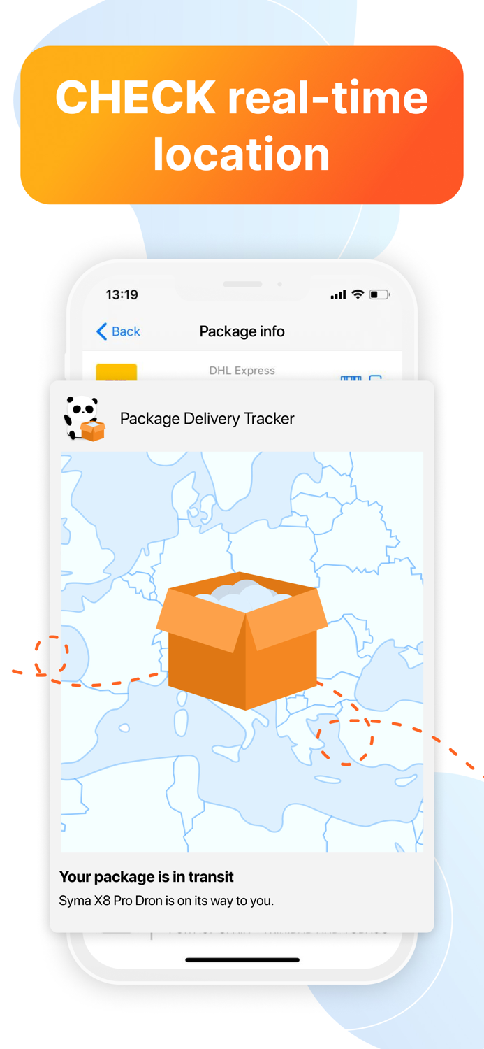 Package delivery tracking app