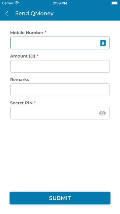 QMoney - Customer Screenshot