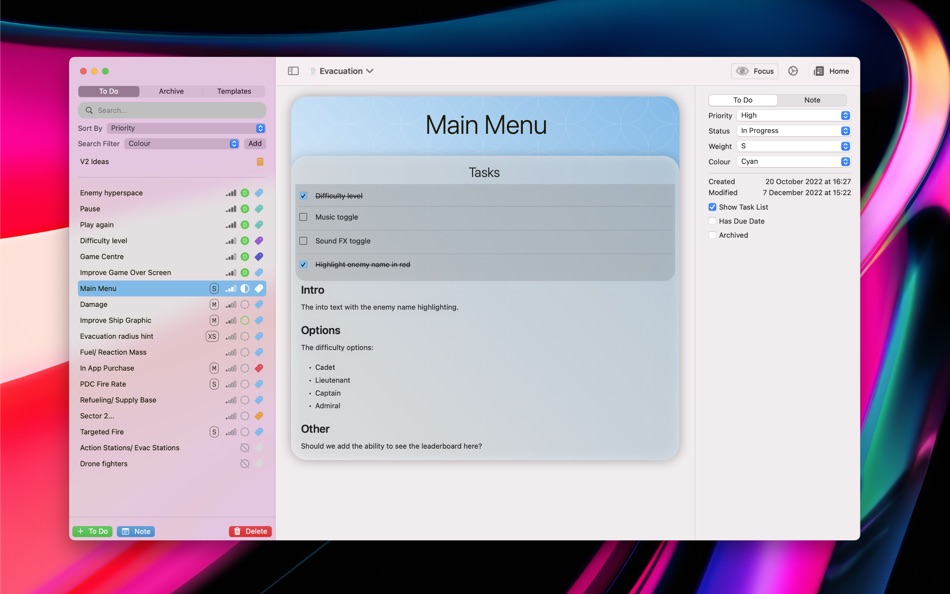 #4. Rolling To Do (macOS) 由: Ian Waters