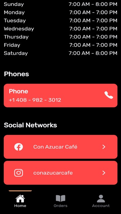 Con Azucar Cafe Screenshot
