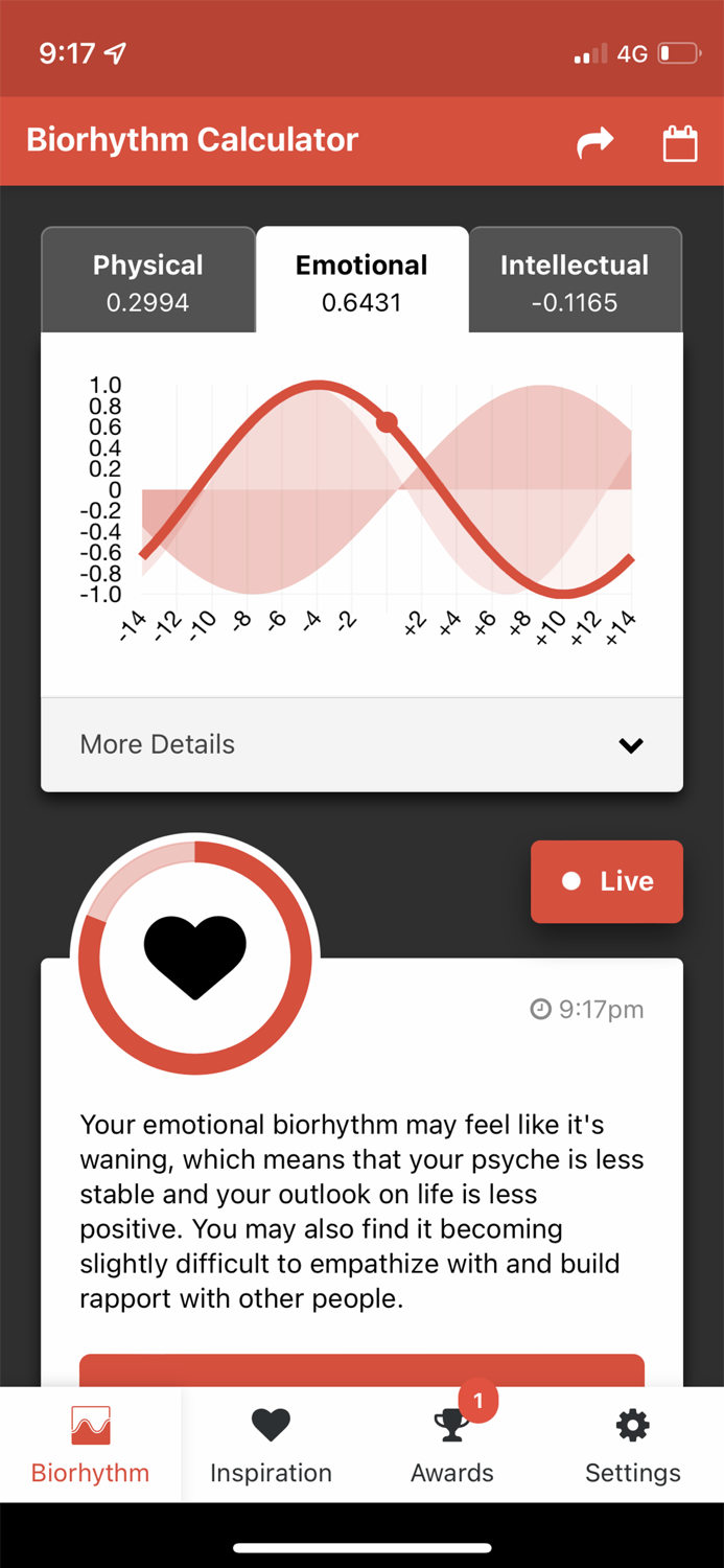 Biorhythm Calculator