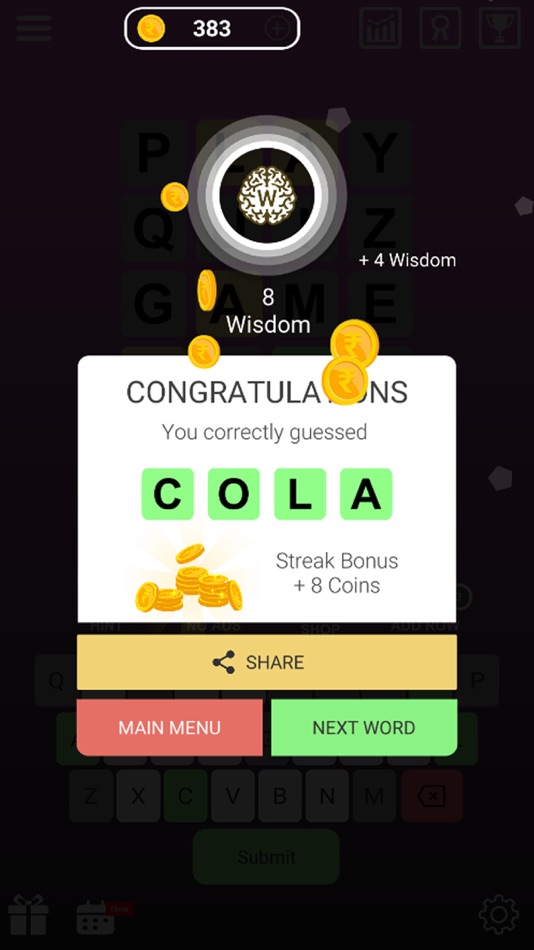 #3. Word Guess Legend-Word Puzzle (iOS) By: Athmin Game Studio