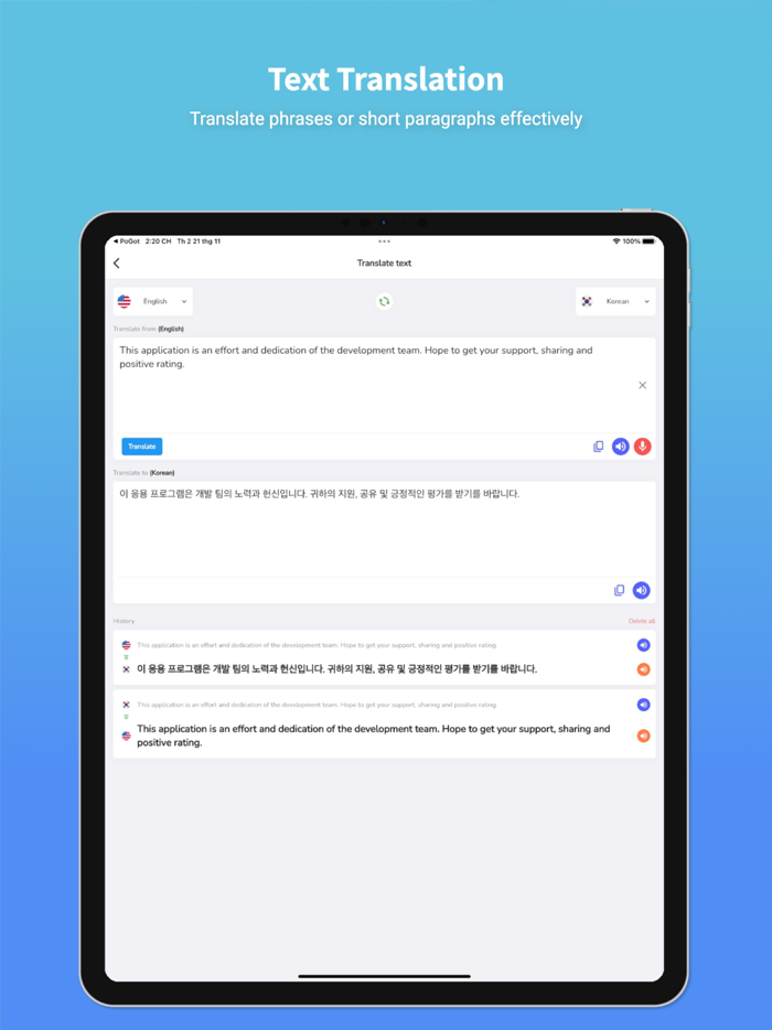 Korean Translator and Learn 