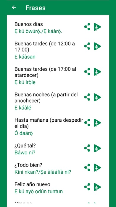 Diccionario Yoruba-Español Screenshot