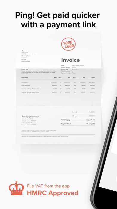 ANNA invoicing, receipts, tax Screenshot