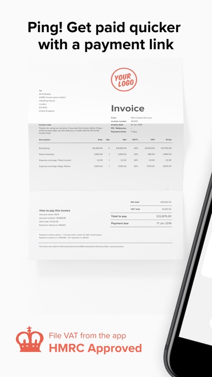 ANNA invoicing, receipts, tax