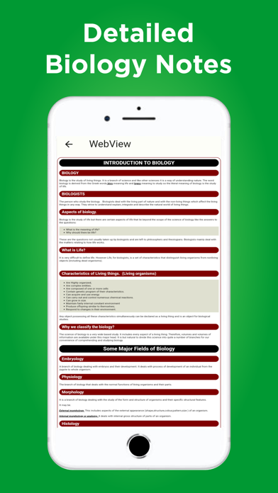 Biology Notes and Dictionary Screenshot