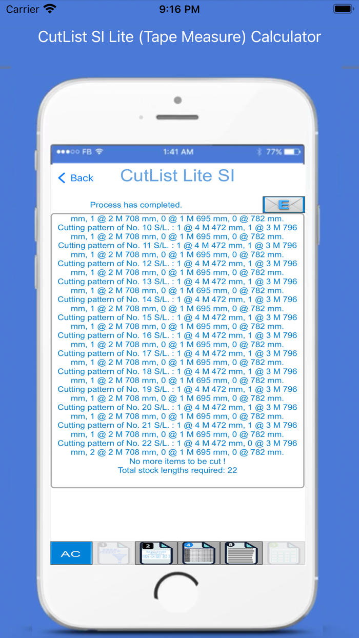 CutList SI Lite Calculator
