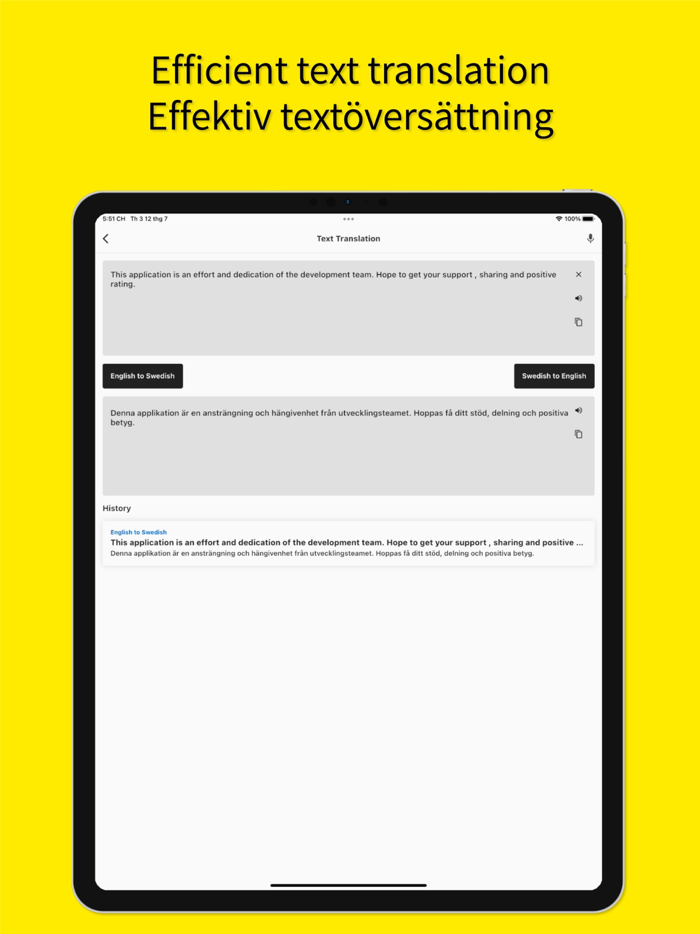 English to Swedish App