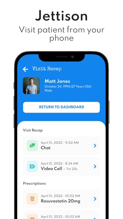Jettison.md Provider iPhone screenshot 1 - Medical app