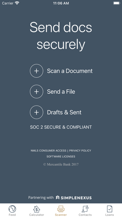 Mercantile Mobile Mortgage Screenshot