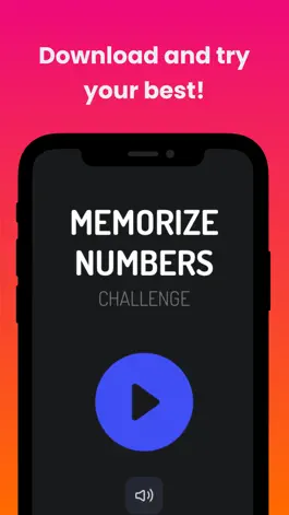 Game screenshot Memorize Numbers Challenge apk