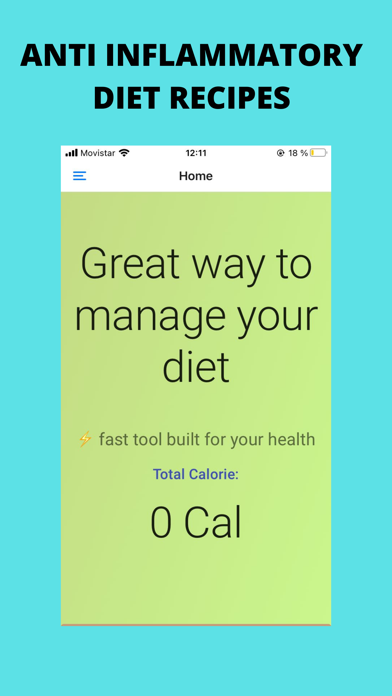 Anti Inflammatory Diet. App Screenshot