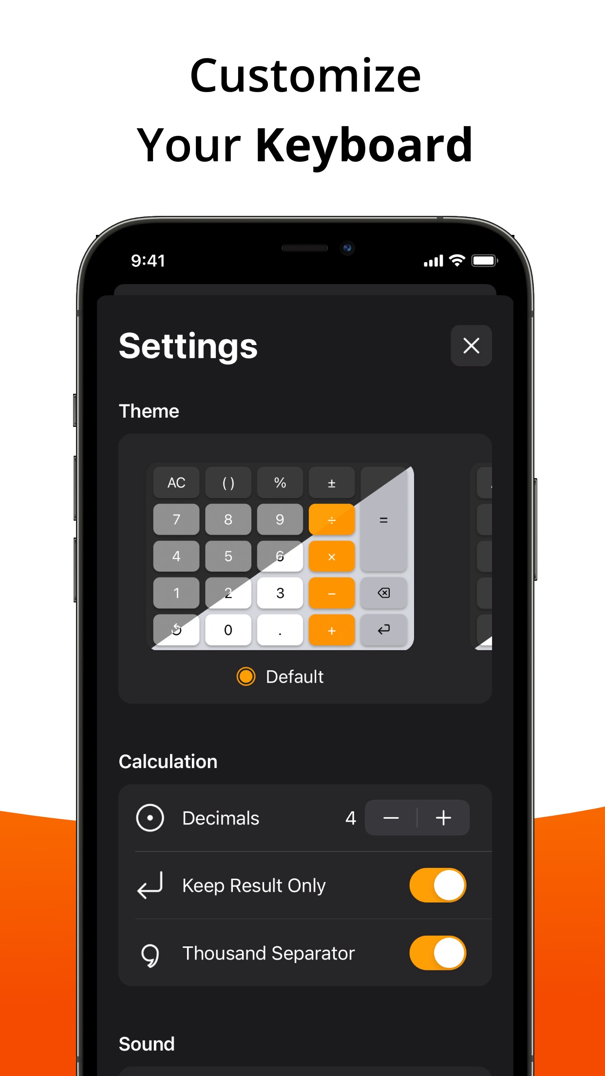 Screenshot do app Calculator Keyboard - Calku