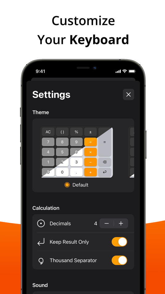 #9. Calculator Keyboard - Calku (iOS) 来自: Supagarn Pattananuchart
