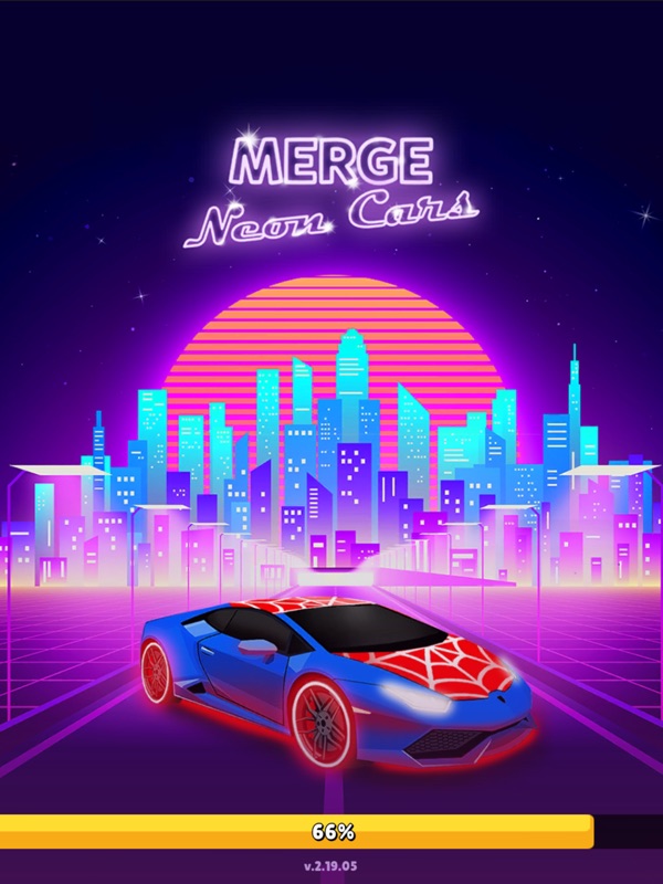 Merge Neon Cars - Idle Clicker screenshot 6