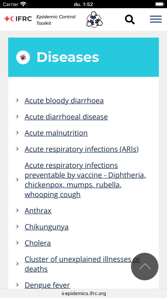 #6. Epidemic Control Toolkit (iOS) By: Federation Internationale des Societes de la Croix-Rouge et du Croissant Rouge