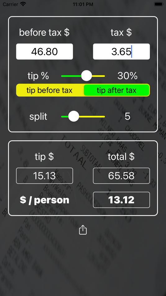 #1. Handy Tip Calculator (iOS) 由: STRENGCON LLC